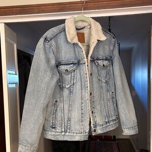 Levi's Light Blue Denim Jacket with Cream Lining